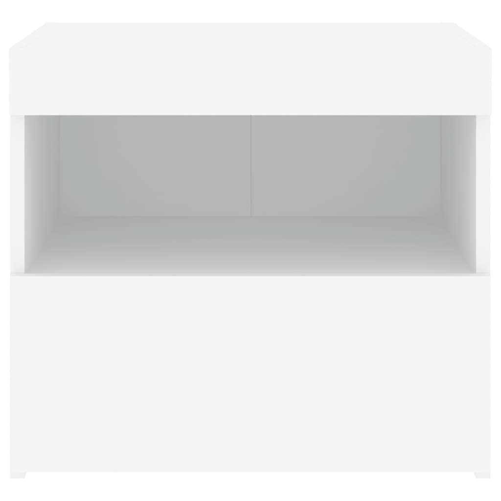 Nachtkastjes Met Led-Verlichting 50X40X45 Cm 2 Wit