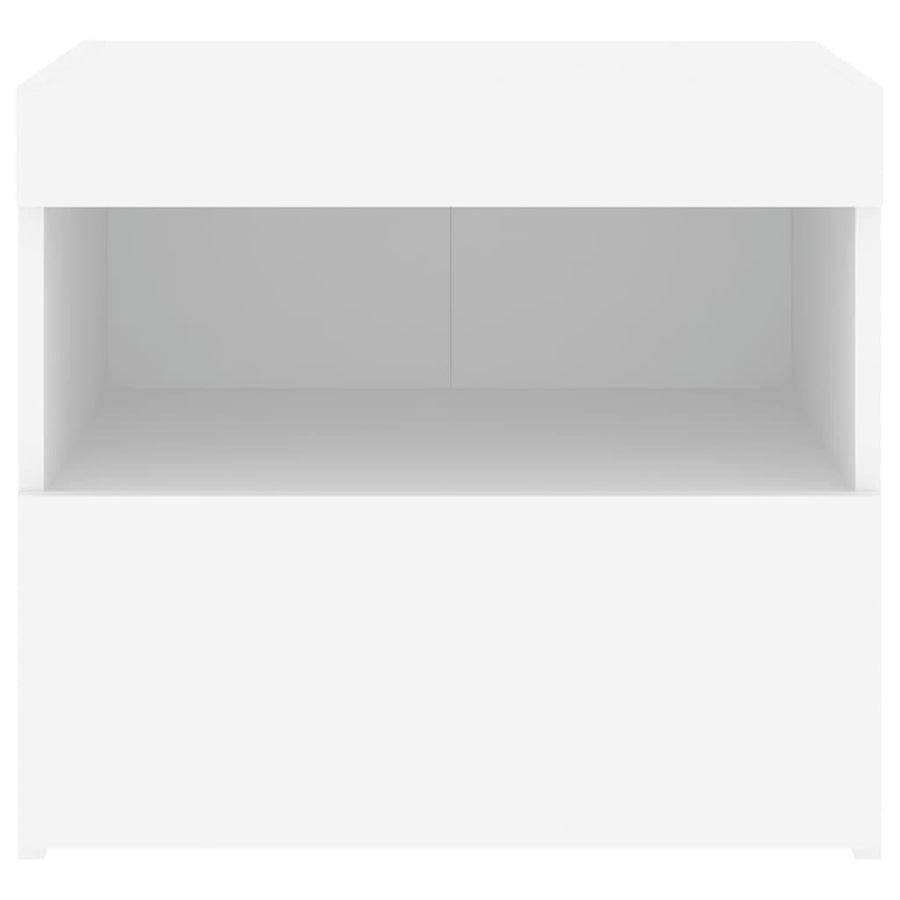 Nachtkastjes Met Led-Verlichting 50X40X45 Cm 2 Wit