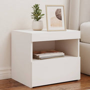 Nachtkastjes 2 st 50x40x45 cm wit LED