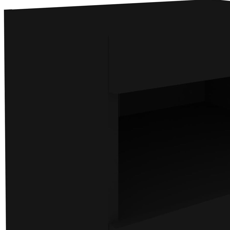 Nachtkastjes Met Led-Verlichting 50X40X45 Cm 2 Zwart