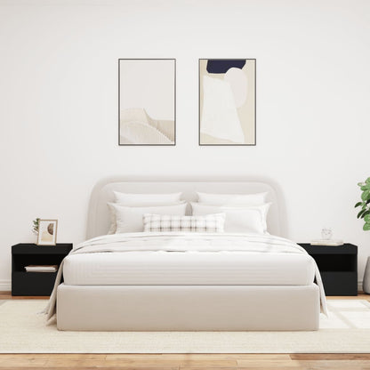 Nachtkastjes Met Led-Verlichting 50X40X45 Cm 2 Zwart