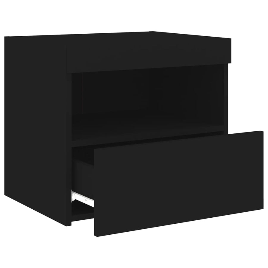 Nachtkastjes Met Led-Verlichting 50X40X45 Cm 2 Zwart