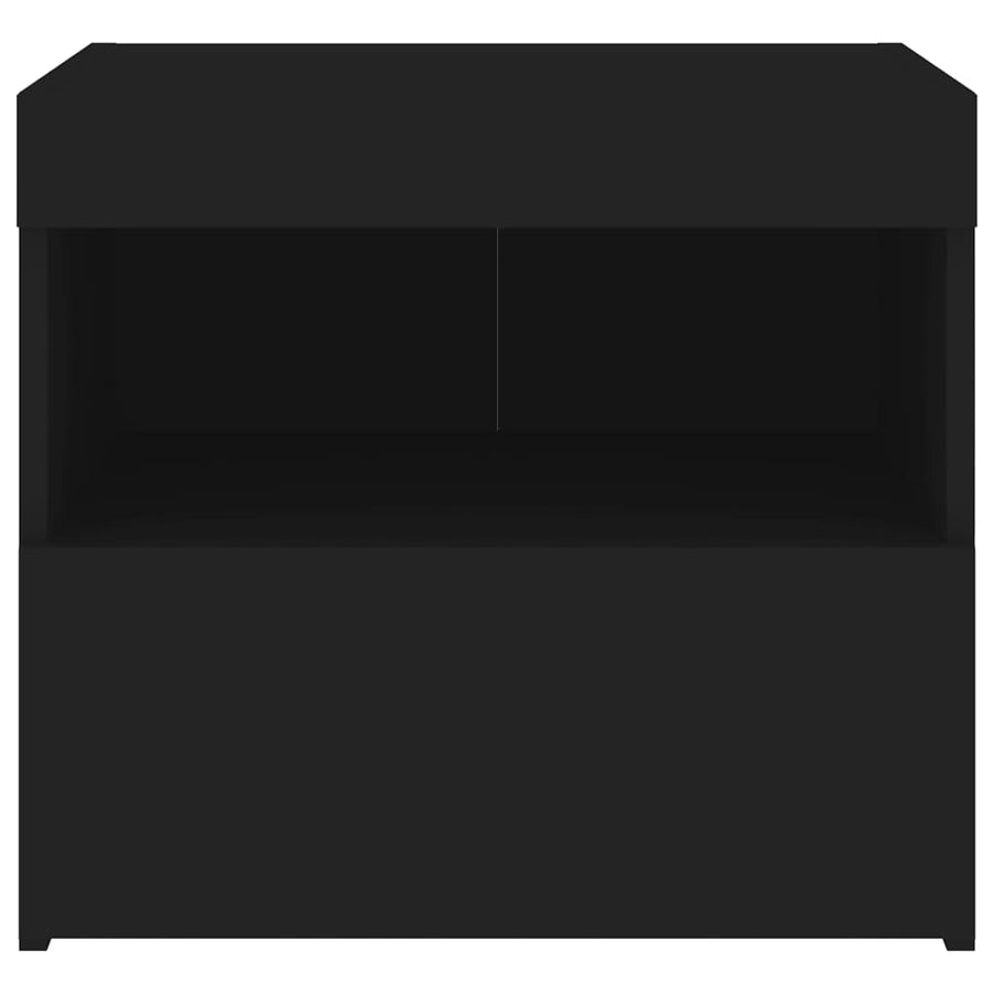 Nachtkastjes Met Led-Verlichting 50X40X45 Cm 2 Zwart