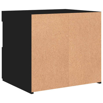 Nachtkastjes Met Led-Verlichting 50X40X45 Cm 2 Zwart