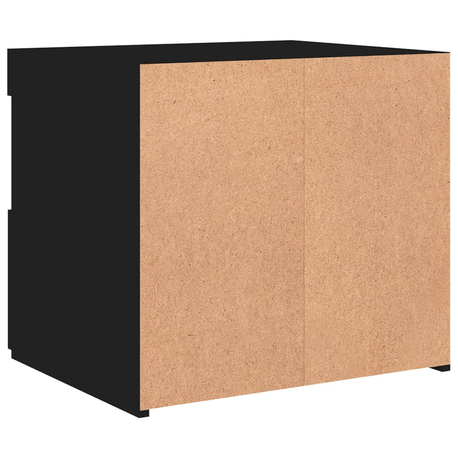 Nachtkastjes Met Led-Verlichting 50X40X45 Cm 2 Zwart