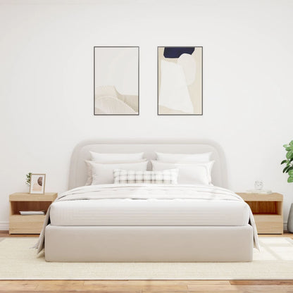 Nachtkastjes Met Led 50X40X45 Cm Kleurig 2 Sonoma eiken