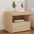 Nightstands with LED 2 pcs 50x40x45 cm sonoma oak