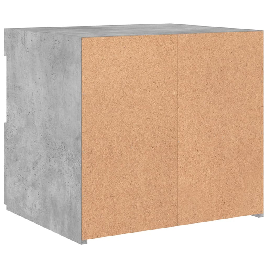 Nachtkastje Met Led-Verlichting 50X40X45 Cm 1 Betongrijs