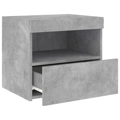 Nachtkastjes Met Led-Verlichting 50X40X45 Cm 2 Betongrijs
