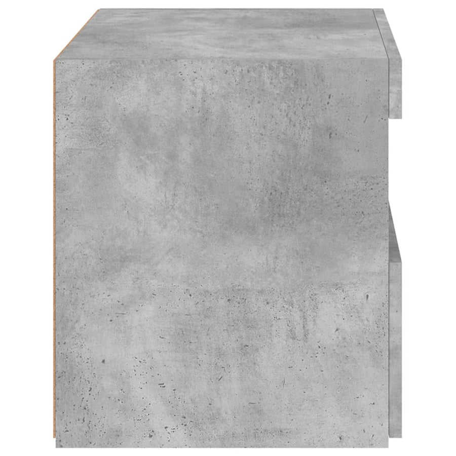 Nachtkastjes Met Led-Verlichting 50X40X45 Cm 2 Betongrijs