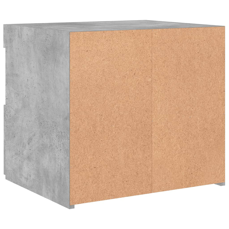 Nachtkastjes Met Led-Verlichting 50X40X45 Cm 2 Betongrijs