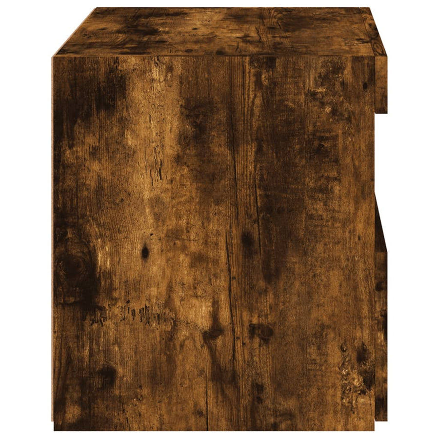 Nachtkastje Met Led-Verlichting 50X40X45 Cm Kleur 1 Gerookt eiken
