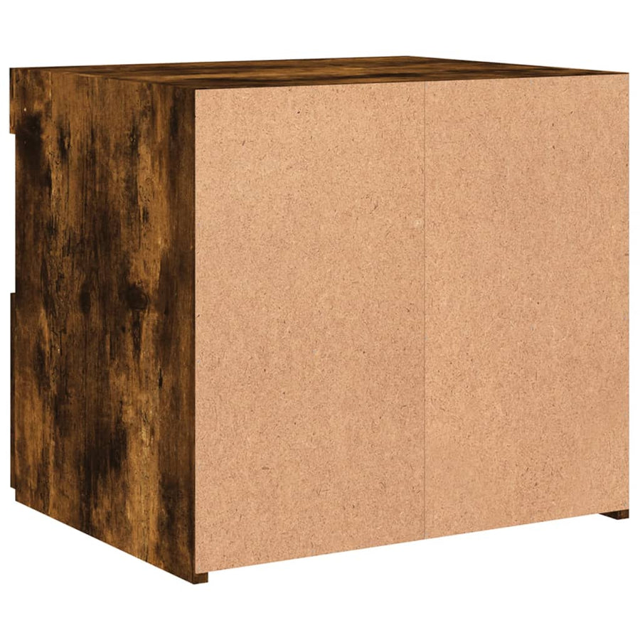 Nachtkastje Met Led-Verlichting 50X40X45 Cm Kleur 1 Gerookt eiken