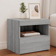 Nachtkastje 50x40x45 cm grijs sonoma eiken met LED