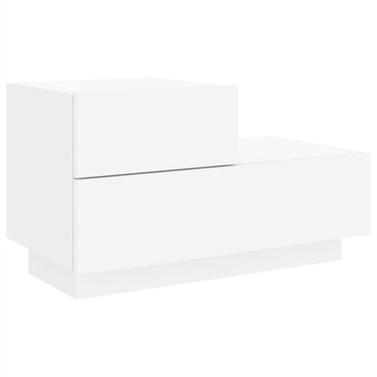 Nachtkastje Met Led-Verlichting 70X36X40,5 Cm Wit