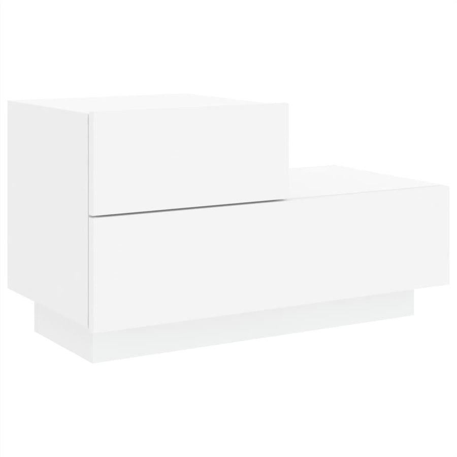 Nachtkastje Met Led-Verlichting 70X36X40,5 Cm Wit