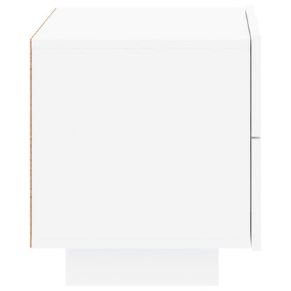 Nachtkastje Met Led-Verlichting 70X36X40,5 Cm Wit