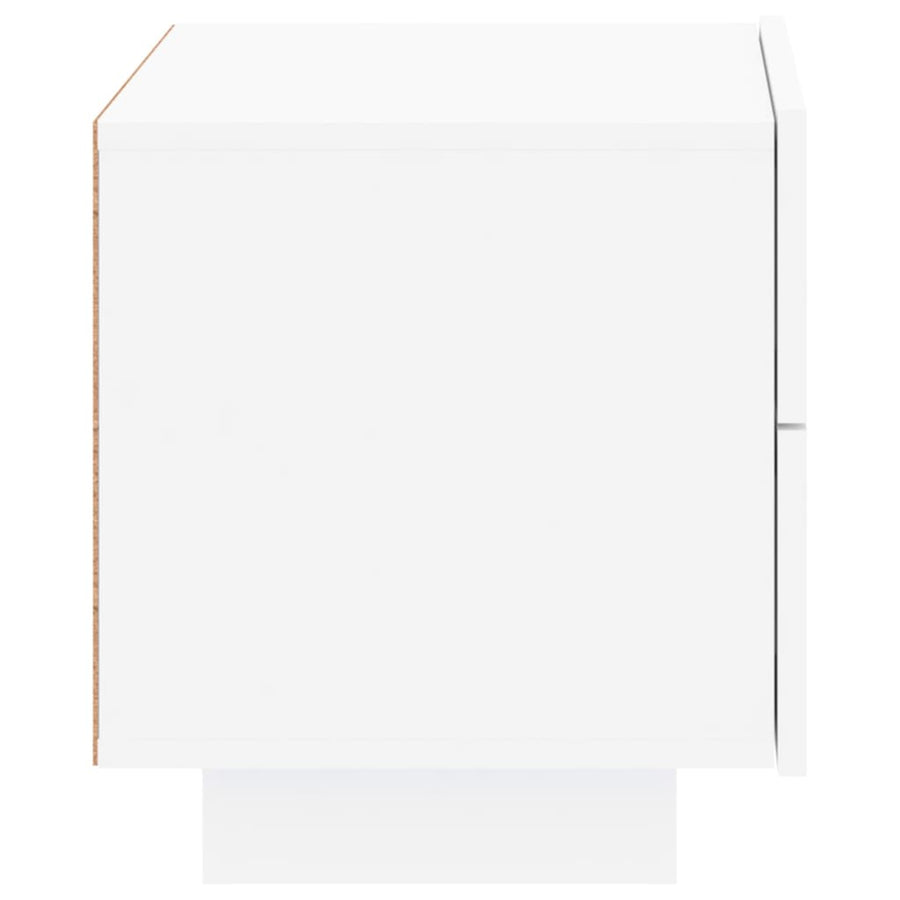 Nachtkastje Met Led-Verlichting 70X36X40,5 Cm Wit