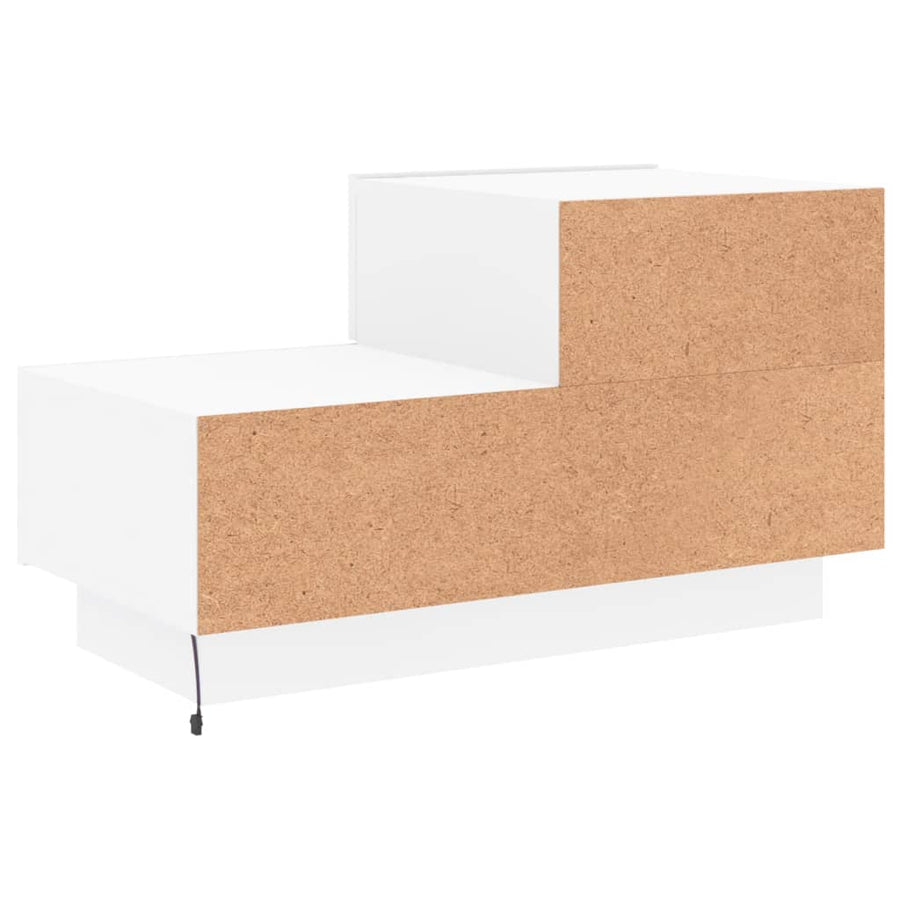 Nachtkastje Met Led-Verlichting 70X36X40,5 Cm Wit