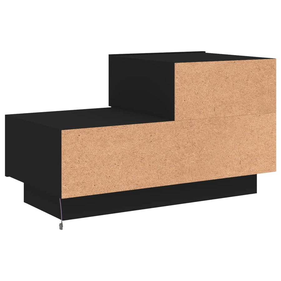 Nachtkastje Met Led-Verlichting 70X36X40,5 Cm Zwart