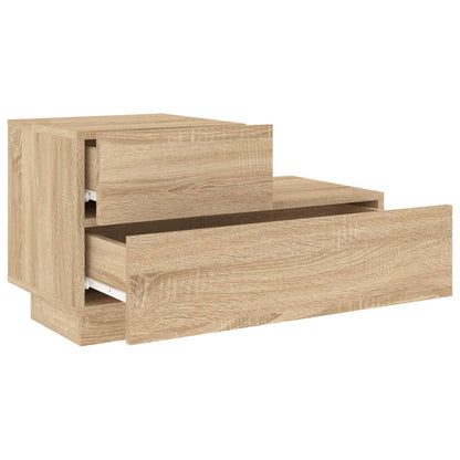 Nachtkastje Met Led-Verlichting 70X36X40,5 Cm Kleur Sonoma eiken