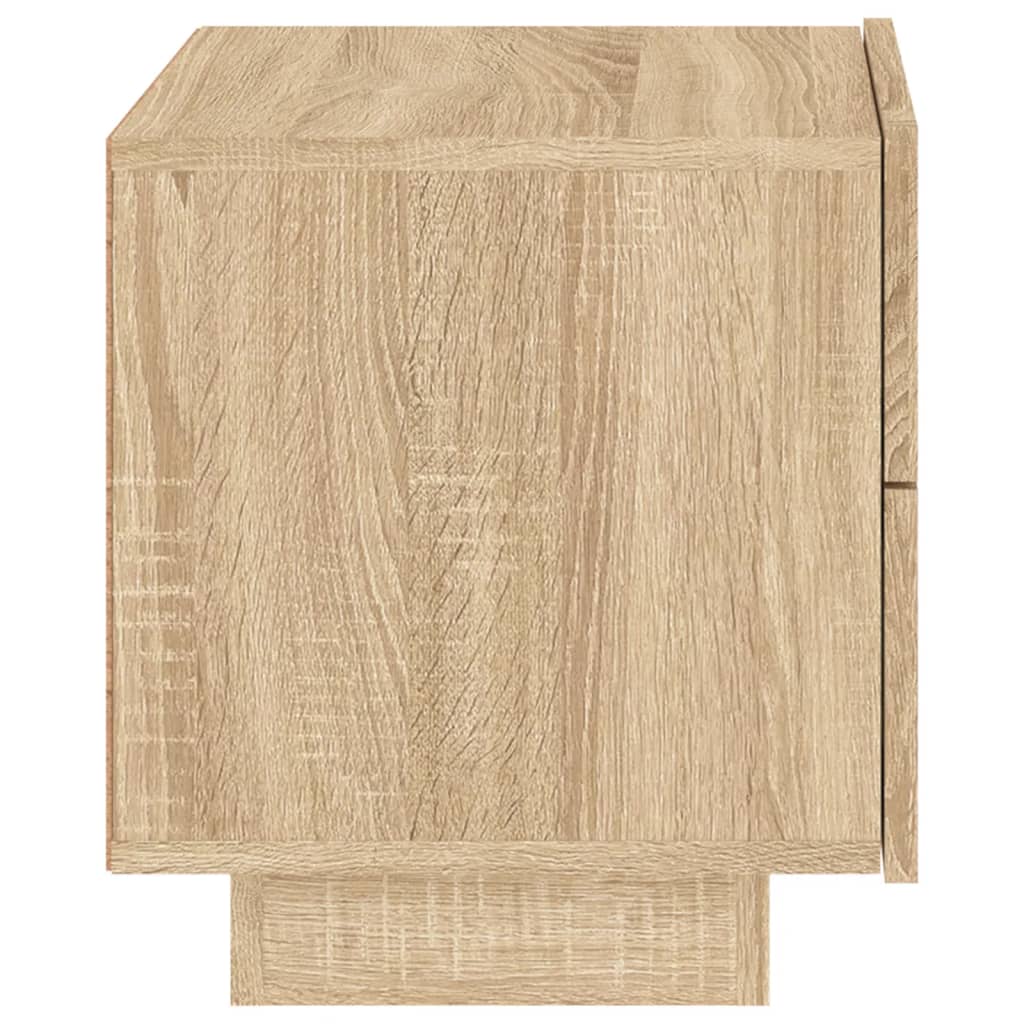Nachtkastje Met Led-Verlichting 70X36X40,5 Cm Kleur Sonoma eiken
