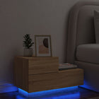 Nachtkastje 70x36x40,5 cm sonoma eiken led