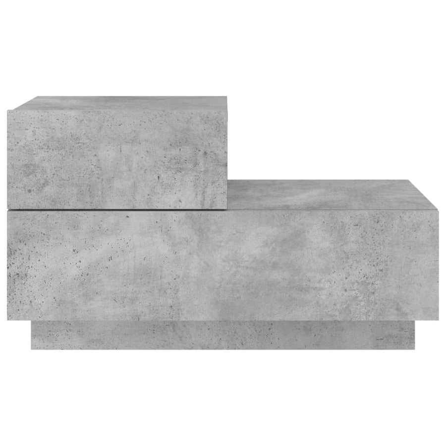 Nachtkastje Met Led-Verlichting 70X36X40,5 Cm Betongrijs