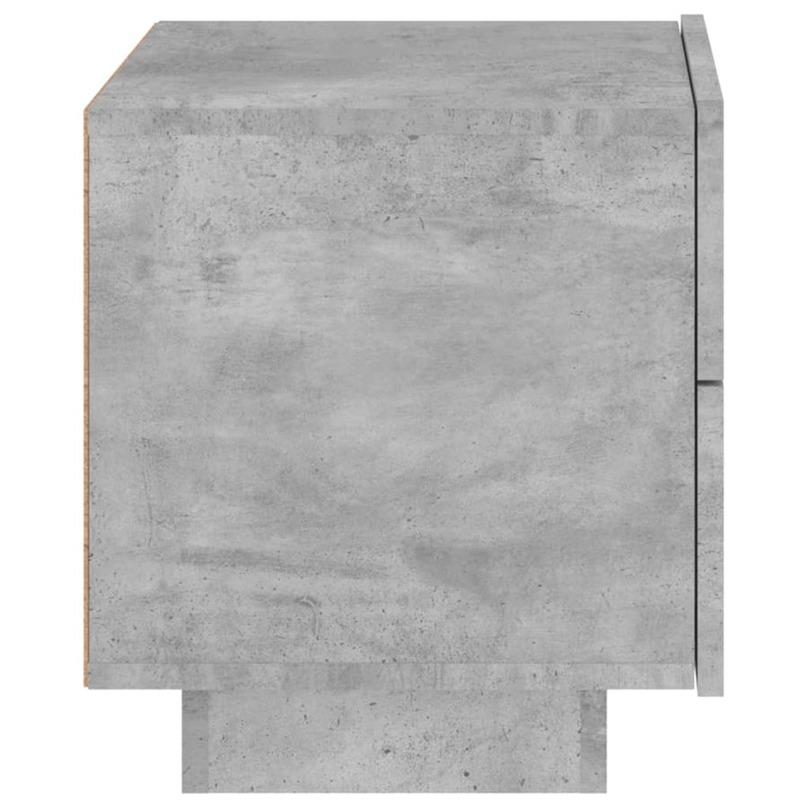 Nachtkastje Met Led-Verlichting 70X36X40,5 Cm Betongrijs