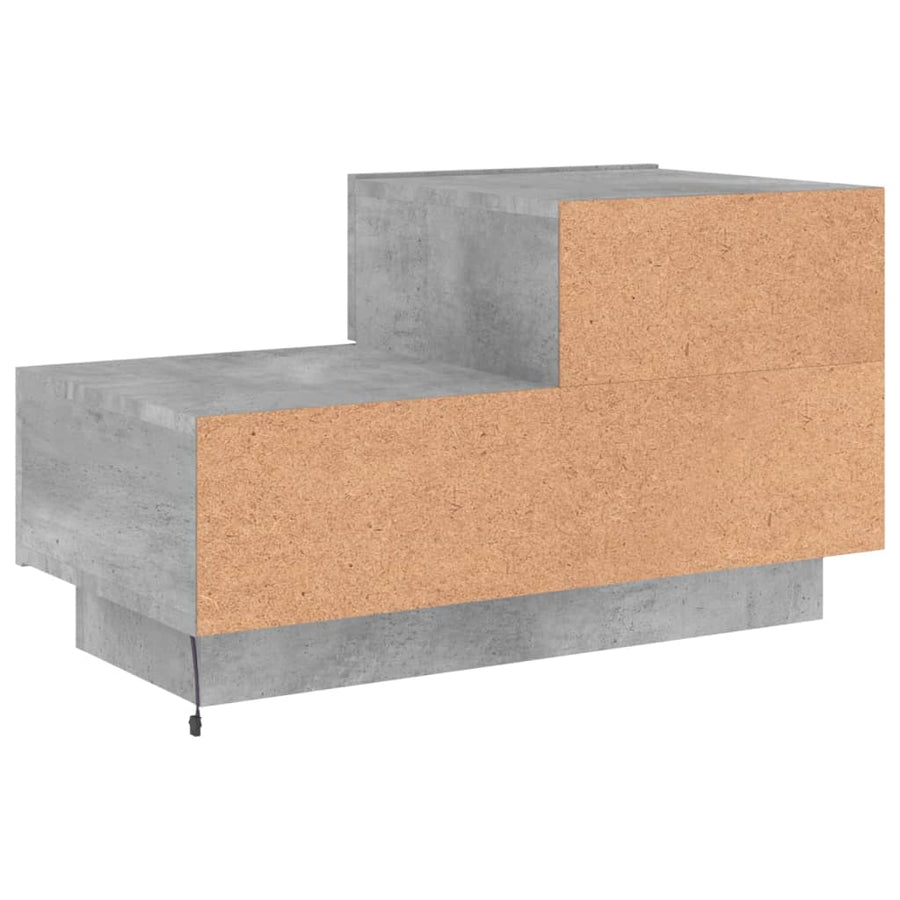 Nachtkastje Met Led-Verlichting 70X36X40,5 Cm Betongrijs