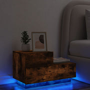 Nachtkastje 70x36x40,5 cm gerookt eiken LED