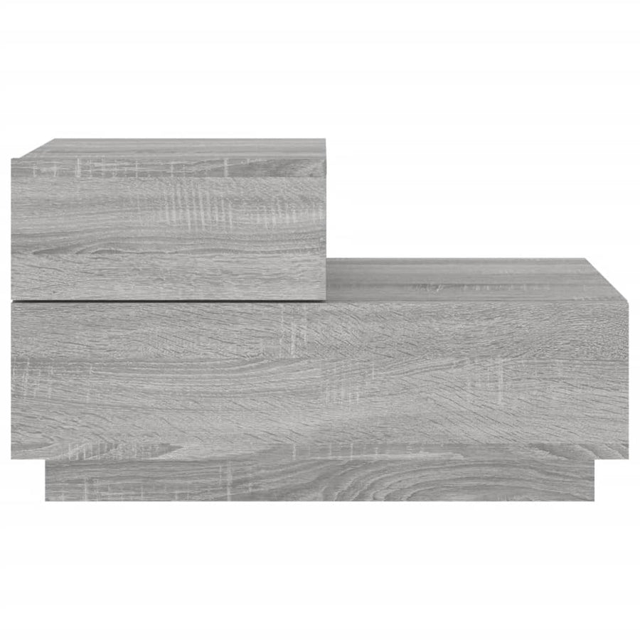 Nachtkastje Met Led-Verlichting 70X36X40,5 Cm Grijs sonoma