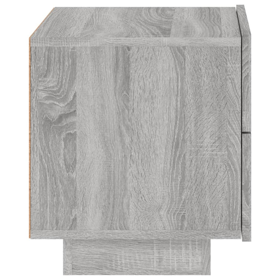 Nachtkastje Met Led-Verlichting 70X36X40,5 Cm Grijs sonoma