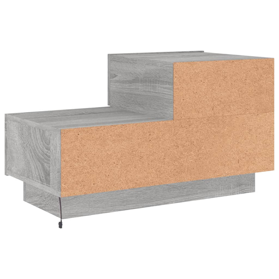 Nachtkastje Met Led-Verlichting 70X36X40,5 Cm Grijs sonoma