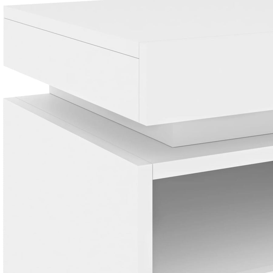 Nachtkastje Met Led-Verlichting 40X39X48,5 Cm 1 Wit