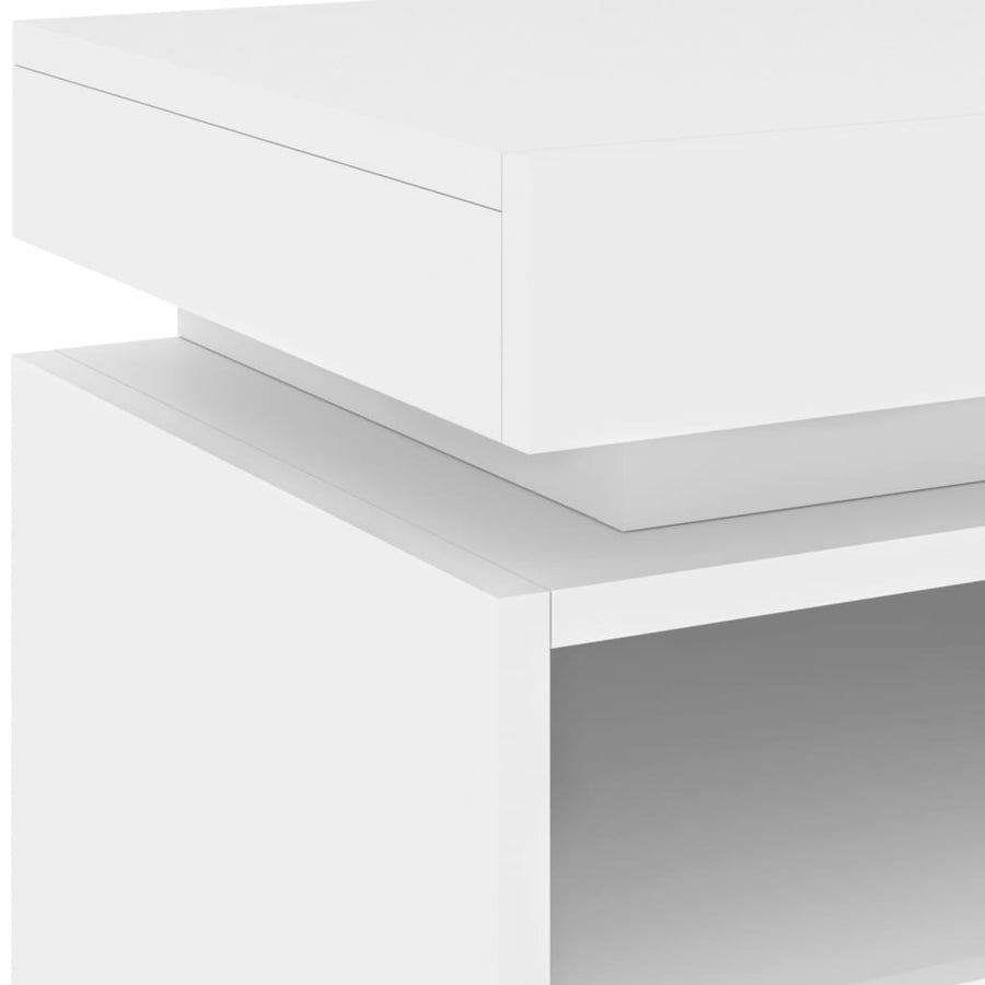Nachtkastjes Met Led-Verlichting 40X39X48,5 Cm 2 Wit