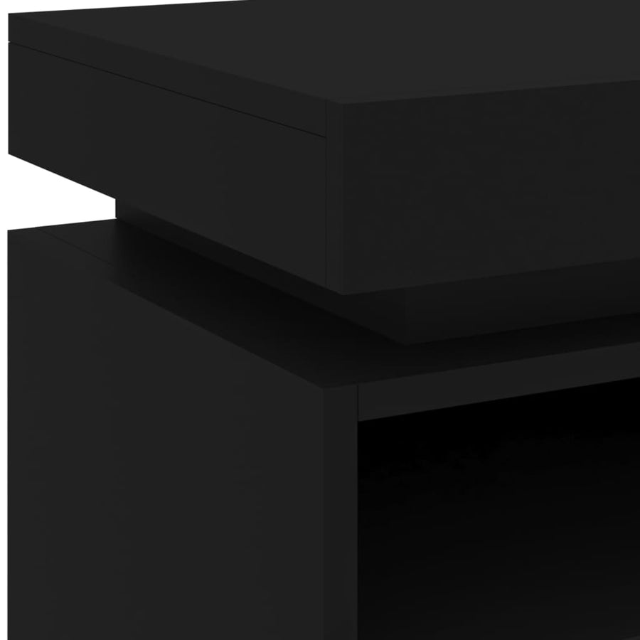 Nachtkastjes Met Led-Verlichting 40X39X48,5 Cm 2 Zwart