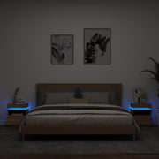 Nachtkastjes met LED 2 st 40x39x48,5 cm sonoma eiken