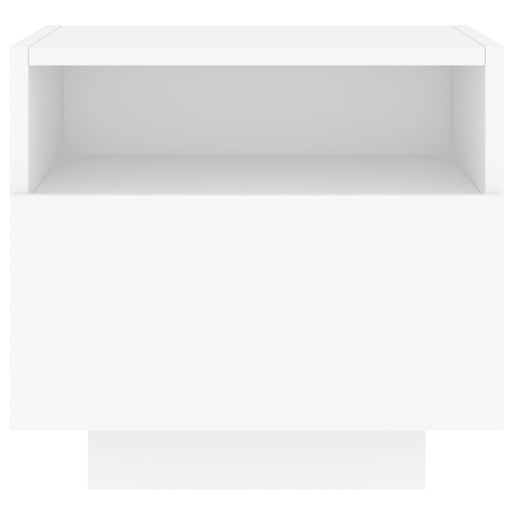 Nachtkastje Met Led-Verlichting 40X39X37 Cm 1 Wit