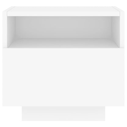 Nachtkastje Met Led-Verlichting 40X39X37 Cm 1 Wit