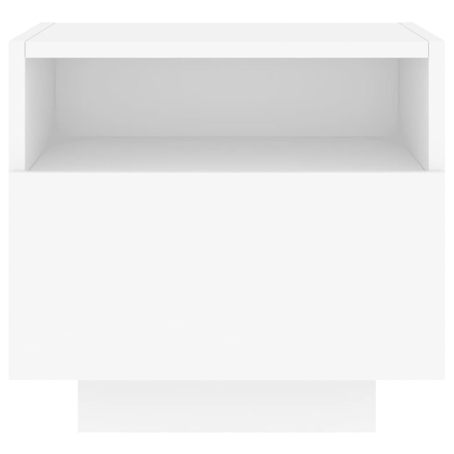 Nachtkastje Met Led-Verlichting 40X39X37 Cm 1 Wit