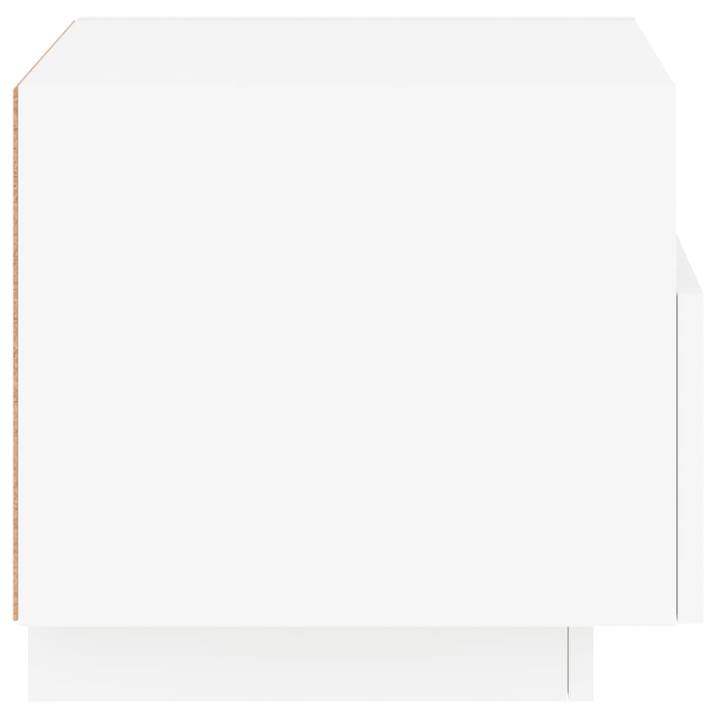 Nachtkastje Met Led-Verlichting 40X39X37 Cm 1 Wit