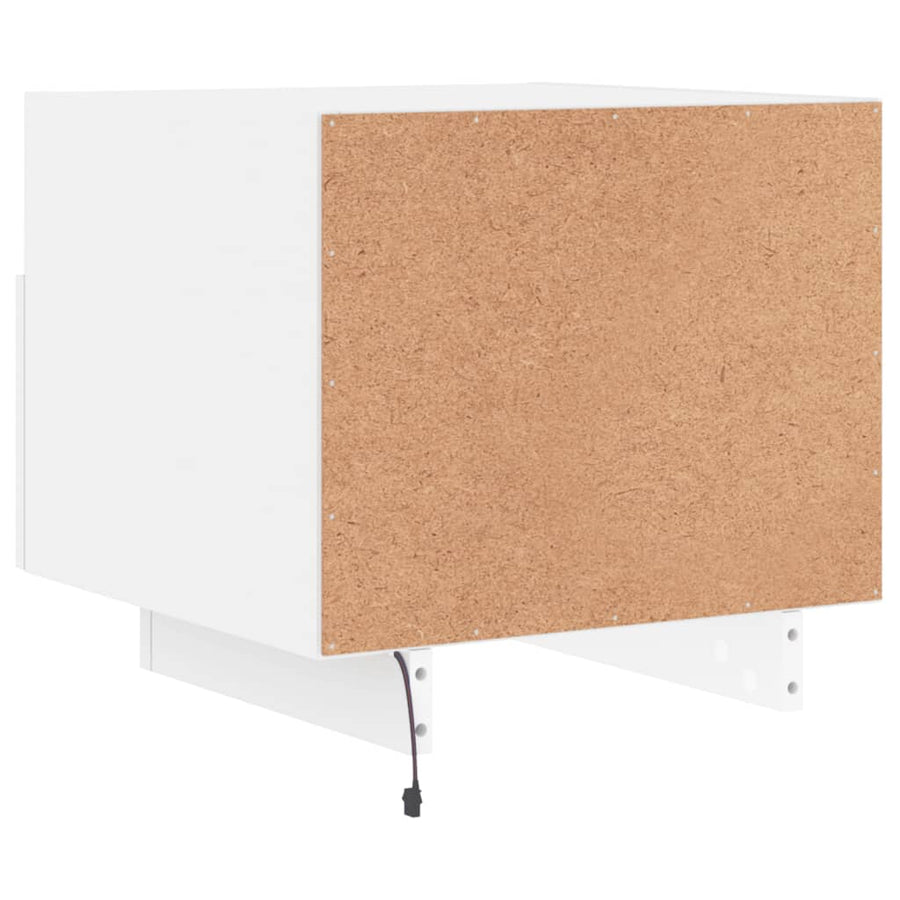 Nachtkastje Met Led-Verlichting 40X39X37 Cm 1 Wit