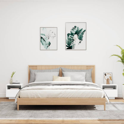 Nachtkastjes Met Led-Verlichting 40X39X37 Cm 2 Wit