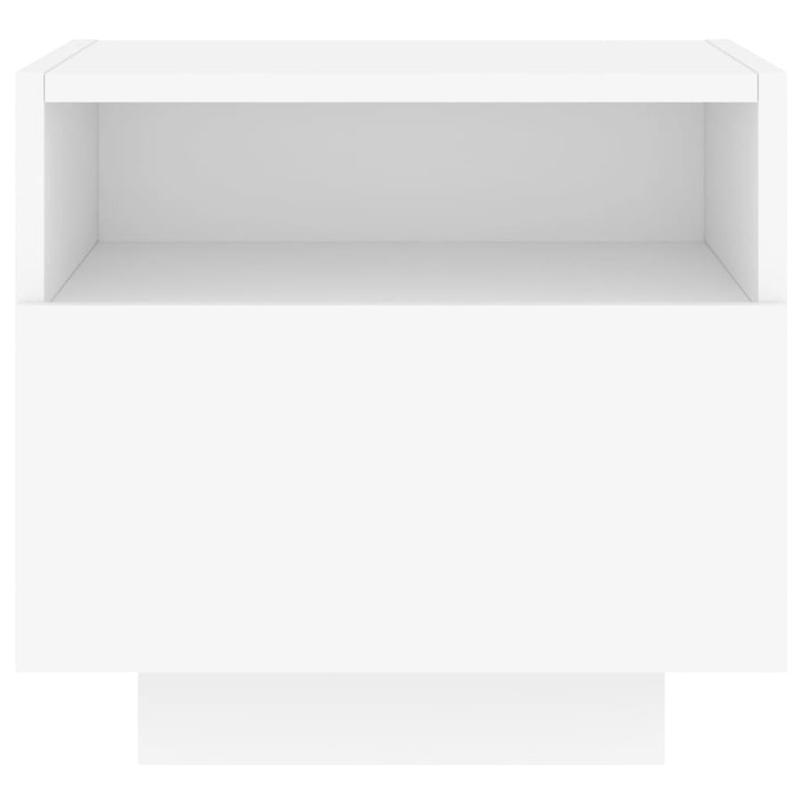 Nachtkastjes Met Led-Verlichting 40X39X37 Cm 2 Wit