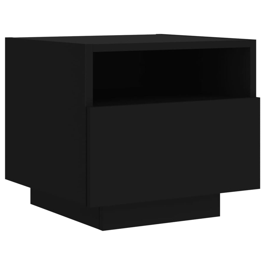 Nachtkastjess Met Led-Verlichting 40X39X37 Cm 2 Zwart