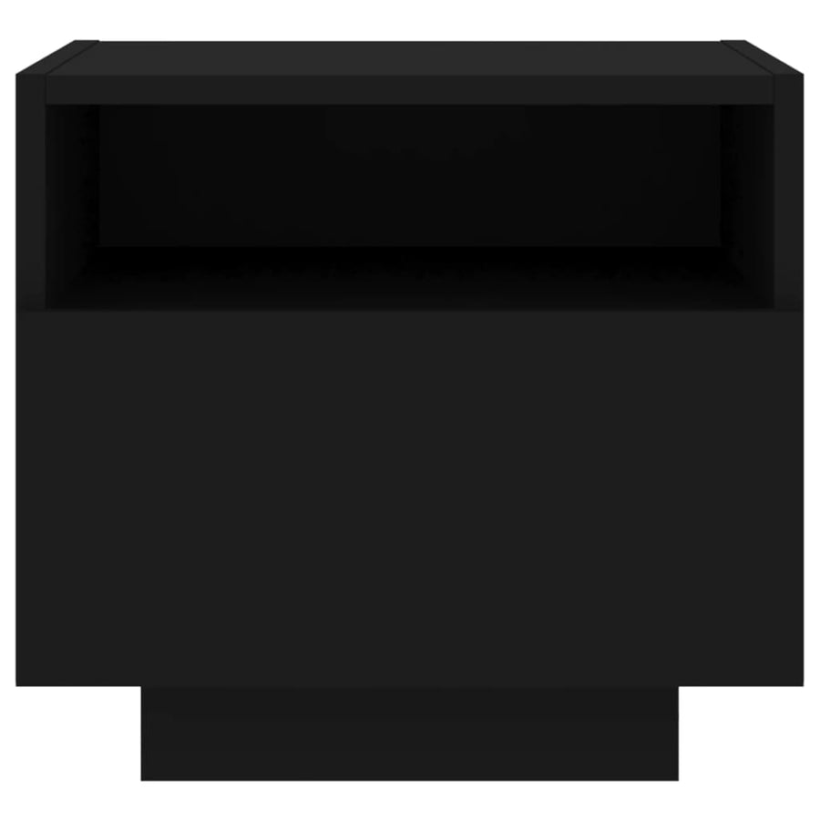 Nachtkastjess Met Led-Verlichting 40X39X37 Cm 2 Zwart