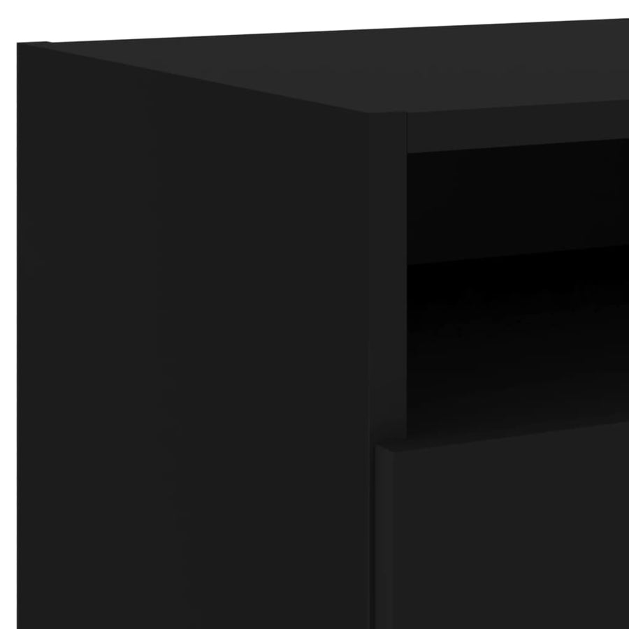 Nachtkastjess Met Led-Verlichting 40X39X37 Cm 2 Zwart