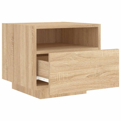 Nachtkastjes Met Led-Verlichting 40X39X37 Cm 2 Sonoma eiken