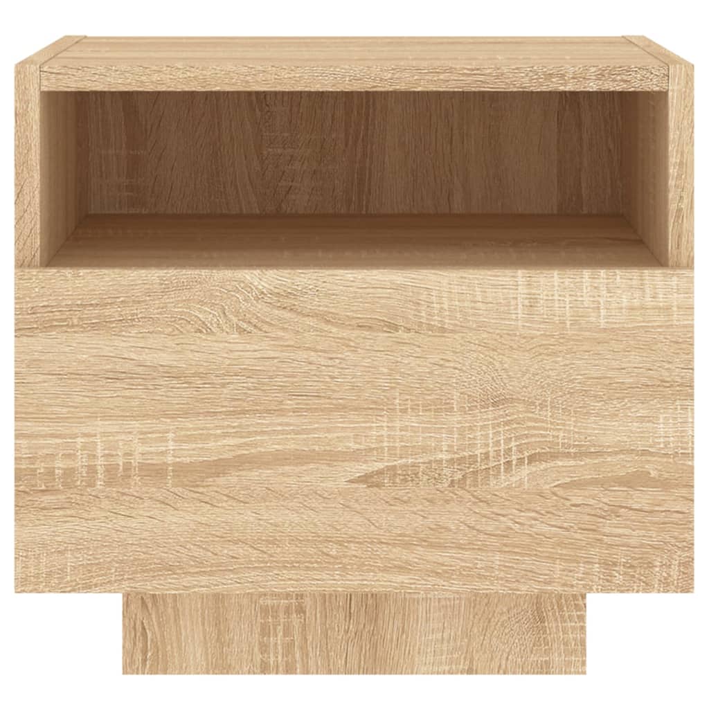 Nachtkastjes Met Led-Verlichting 40X39X37 Cm 2 Sonoma eiken